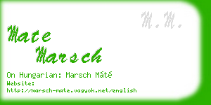 mate marsch business card